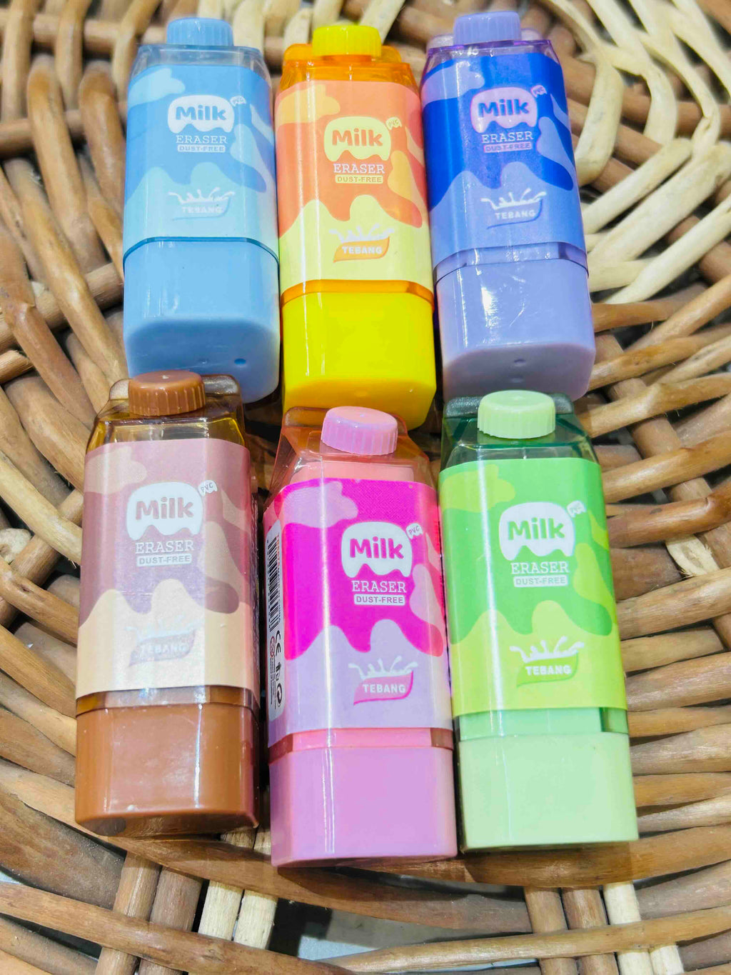 Fancy Eraser Milk Bottle Shape