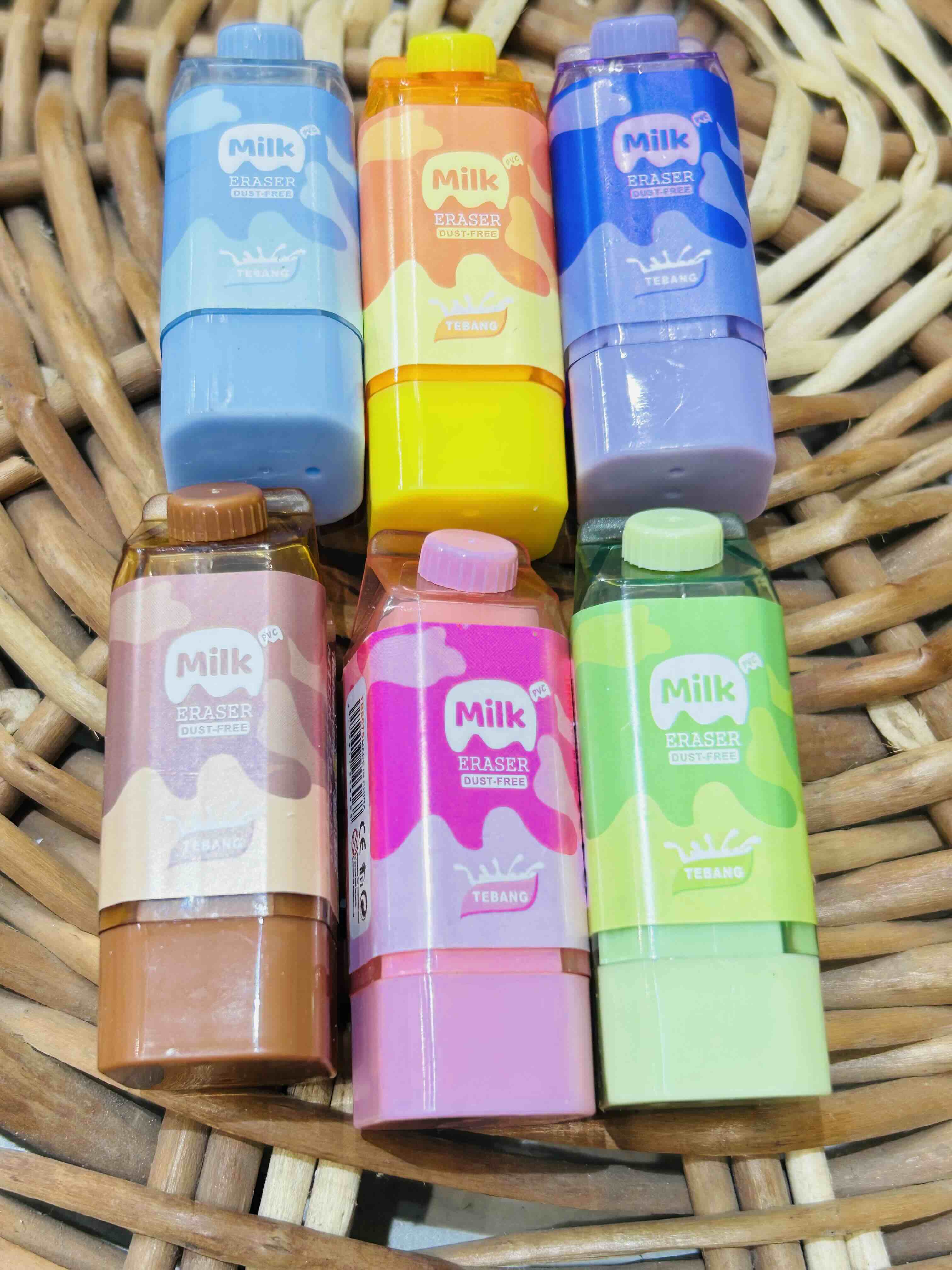Fancy Eraser Milk Bottle Shape