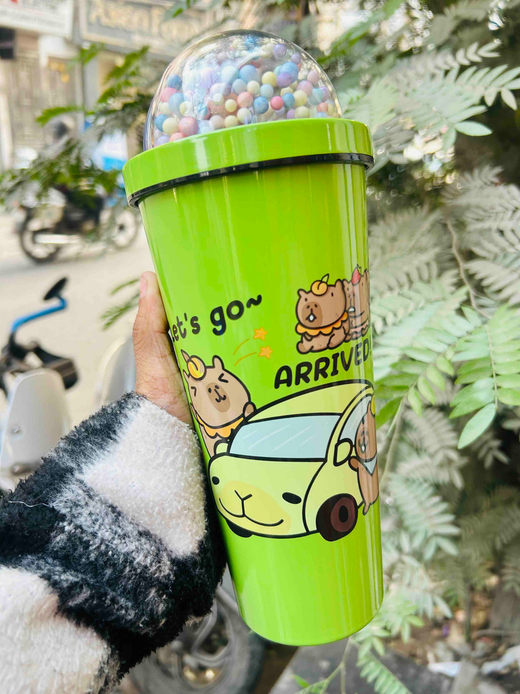 Capybara Dome Tumbler with Straw