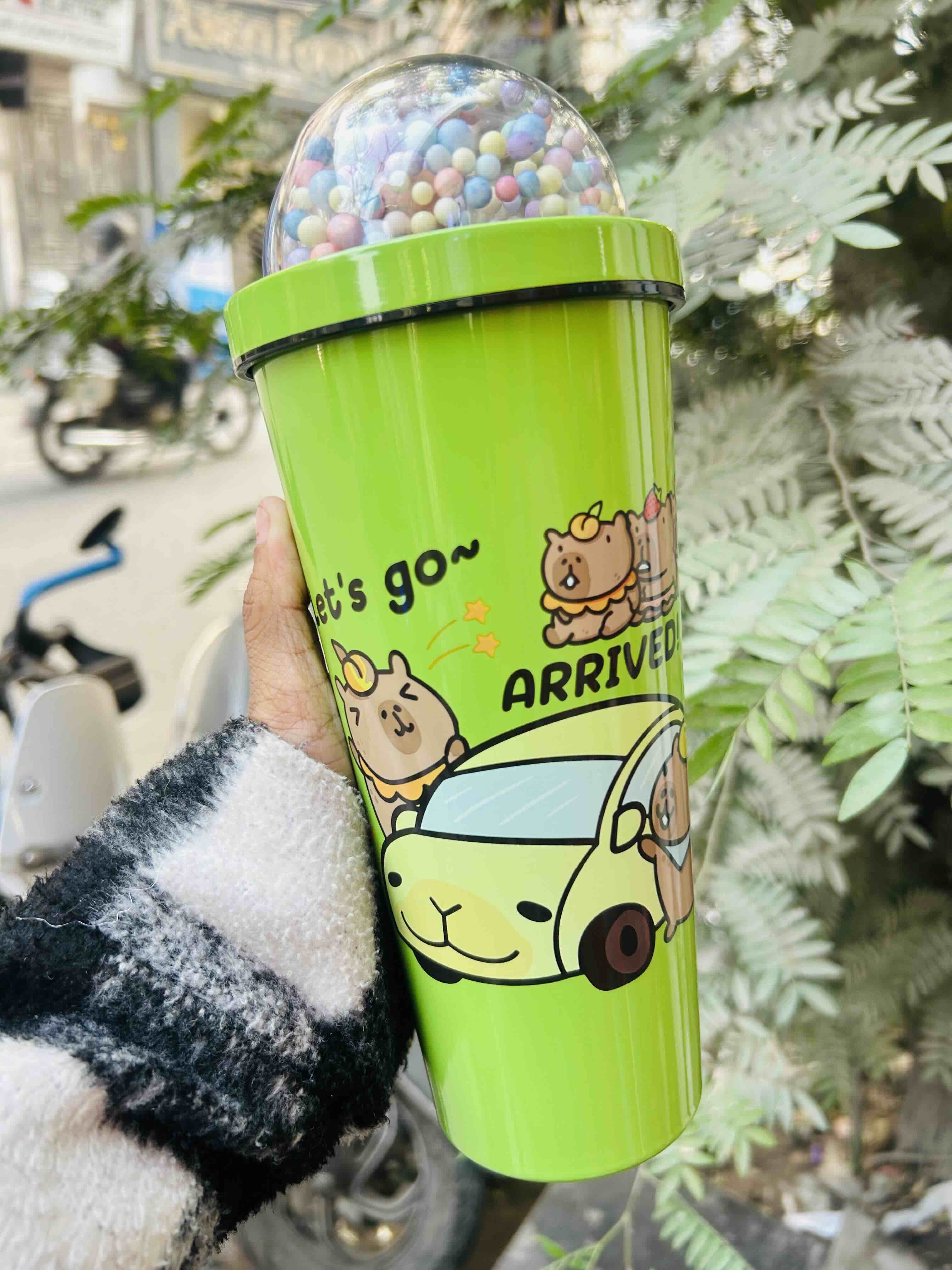 Capybara Dome Tumbler with Straw