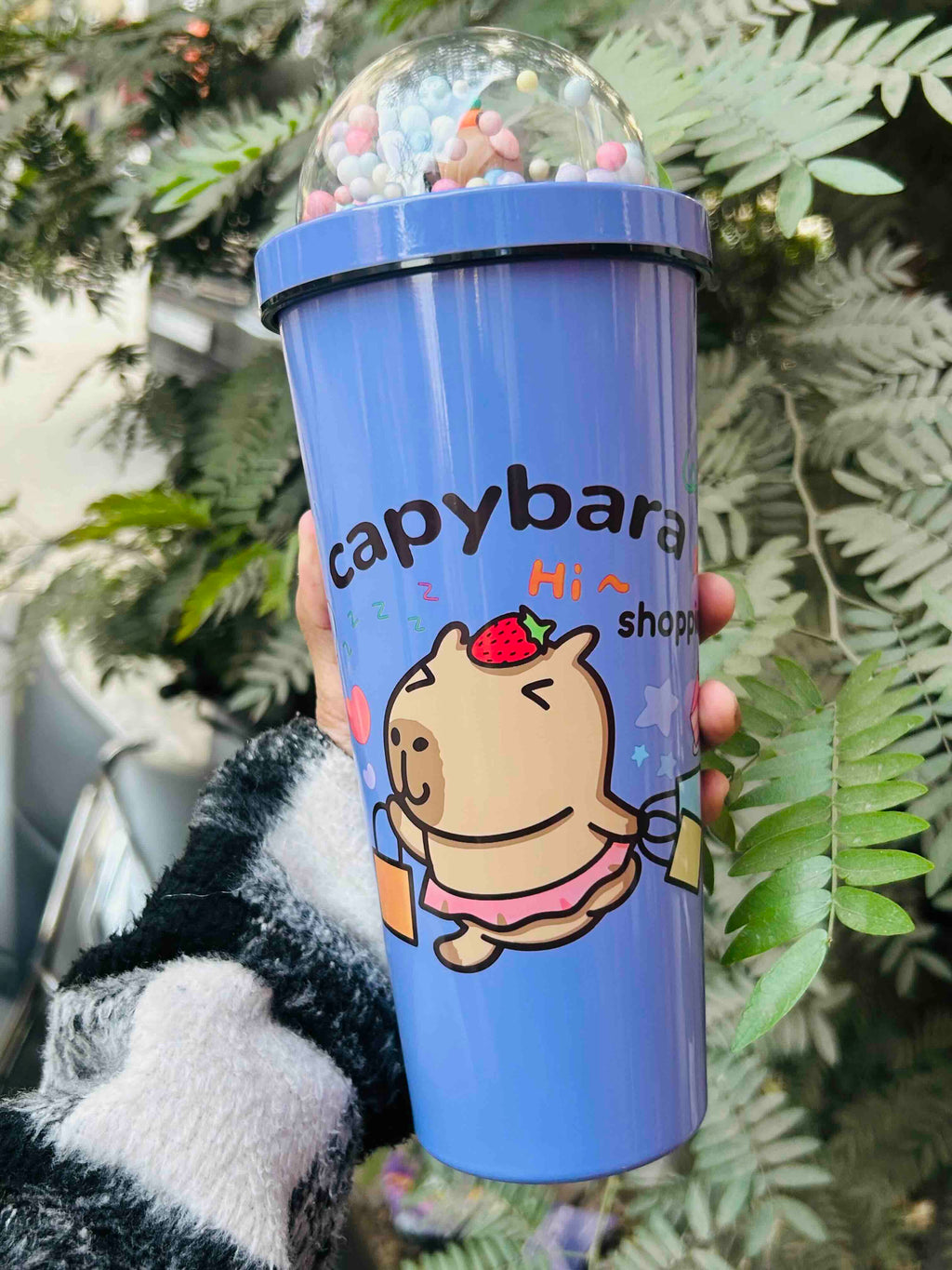 Capybara Dome Tumbler with Straw