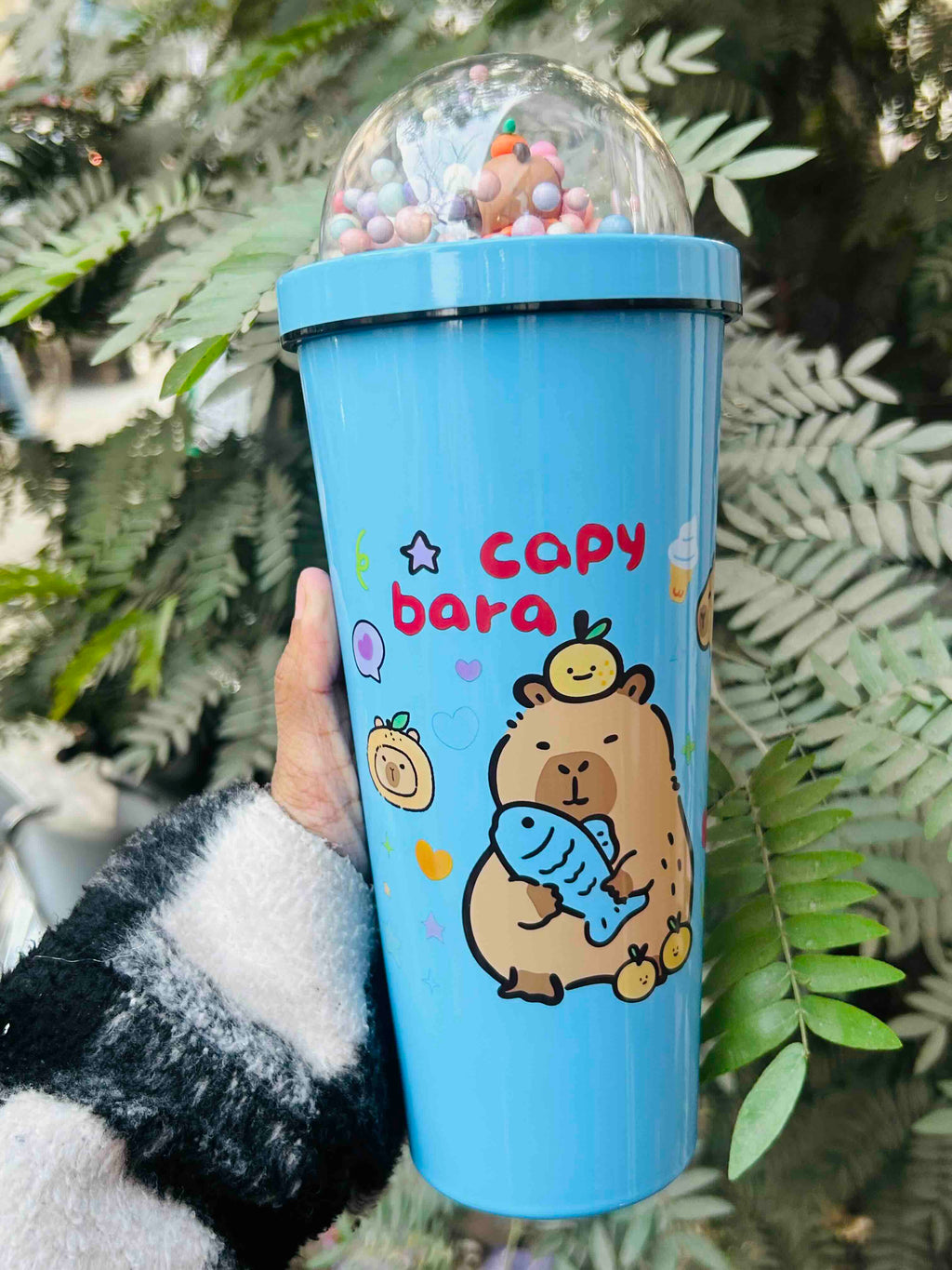 Capybara Dome Tumbler with Straw
