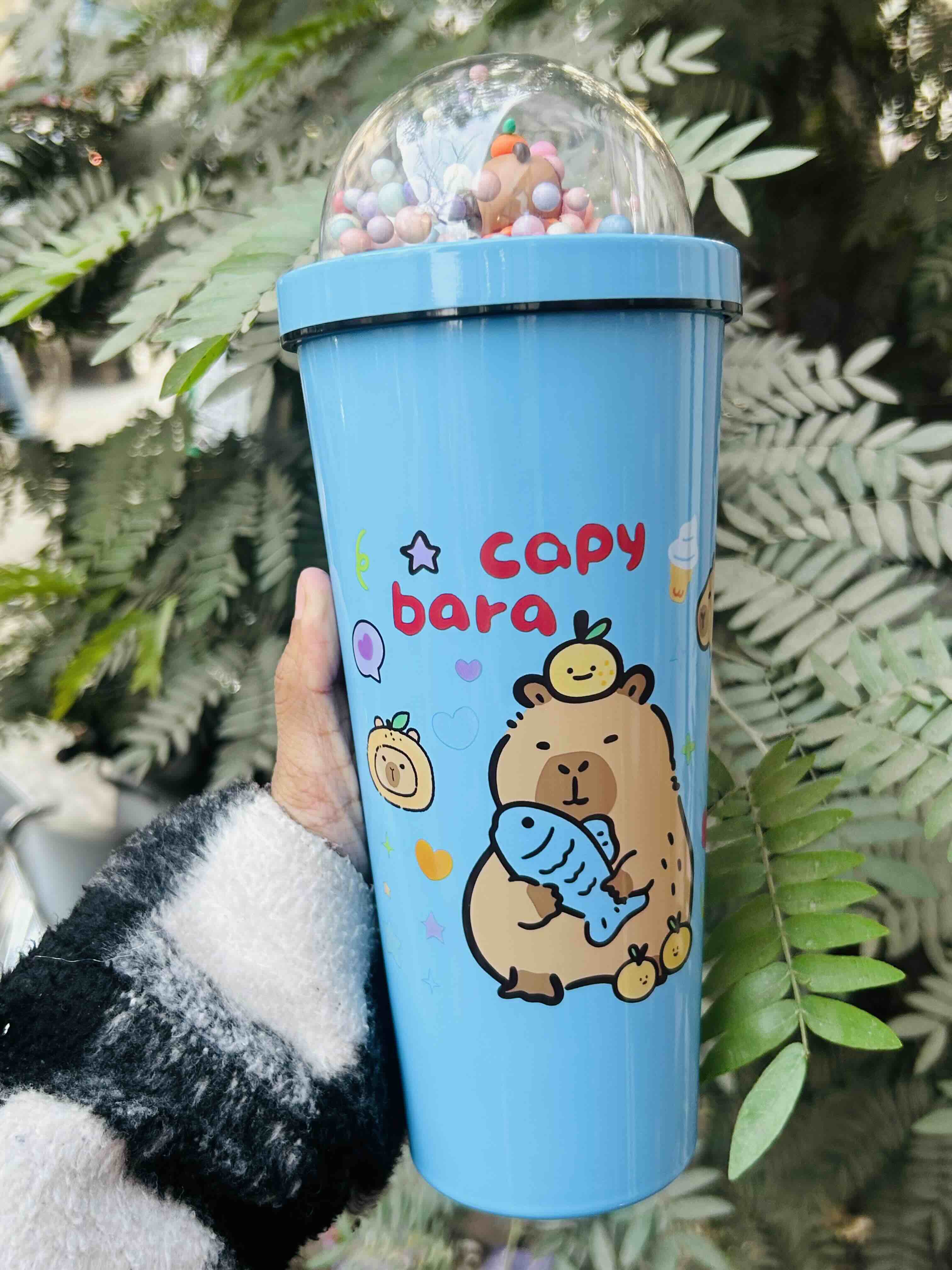 Capybara Dome Tumbler with Straw