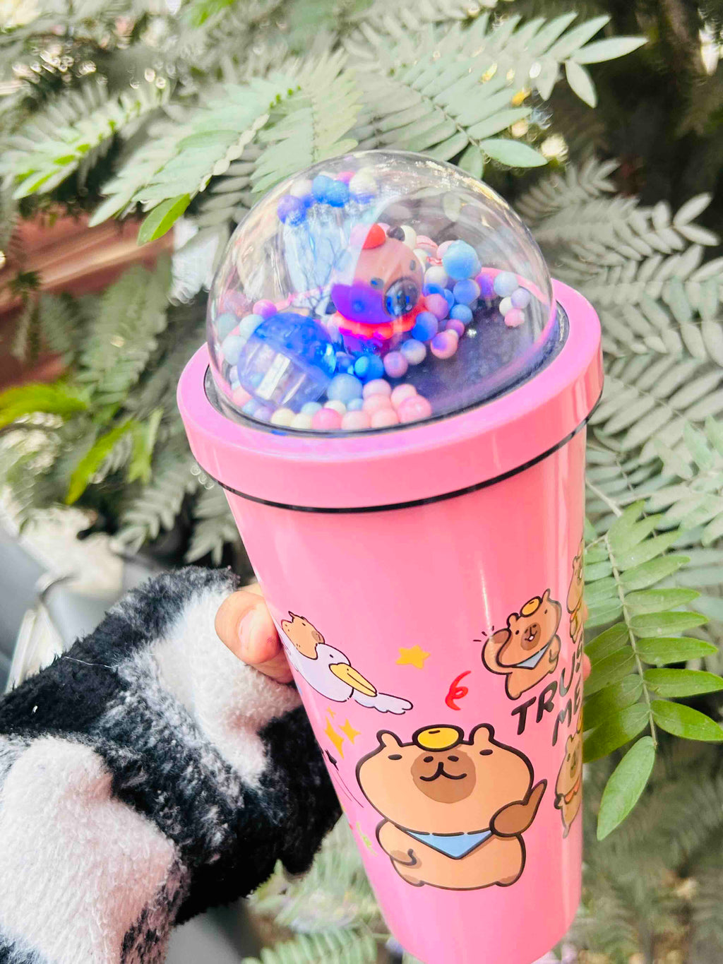 Capybara Dome Tumbler with Straw