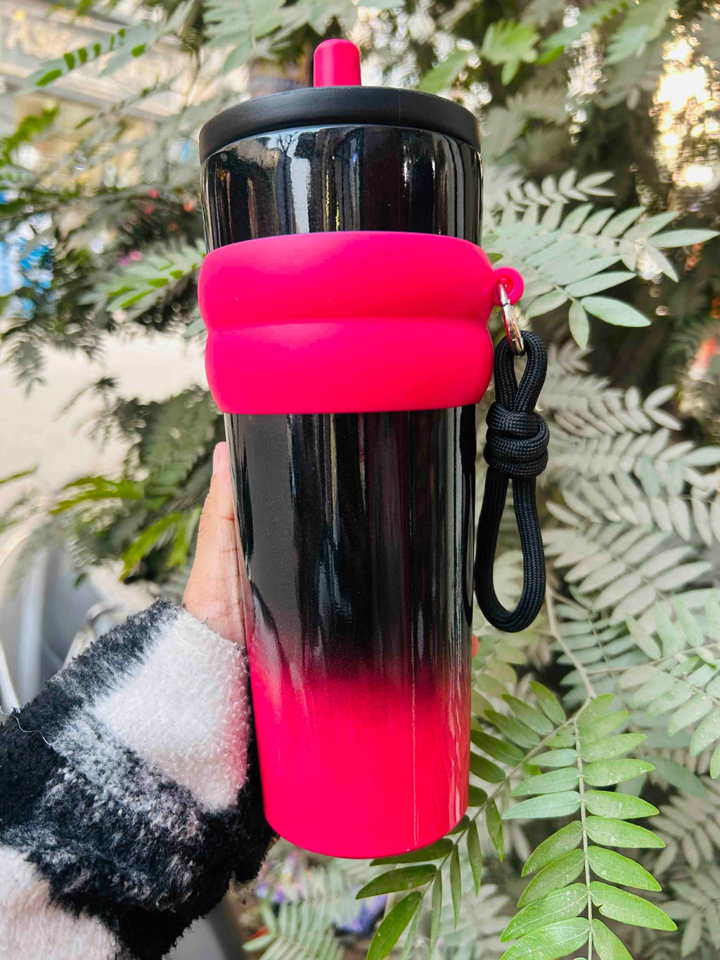 Cute Grip Travel Tumbler with Straw