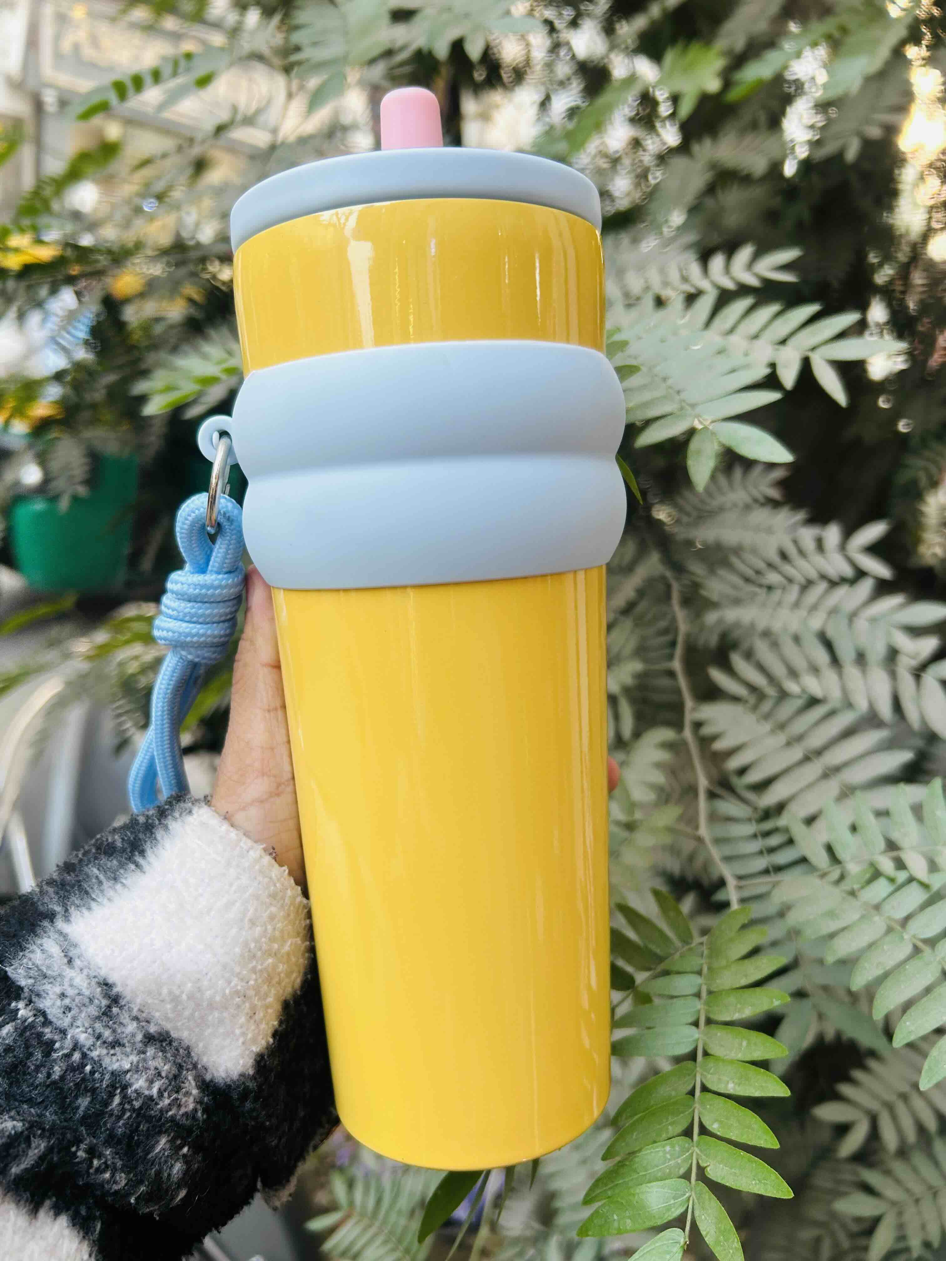 Cute Grip Travel Tumbler with Straw