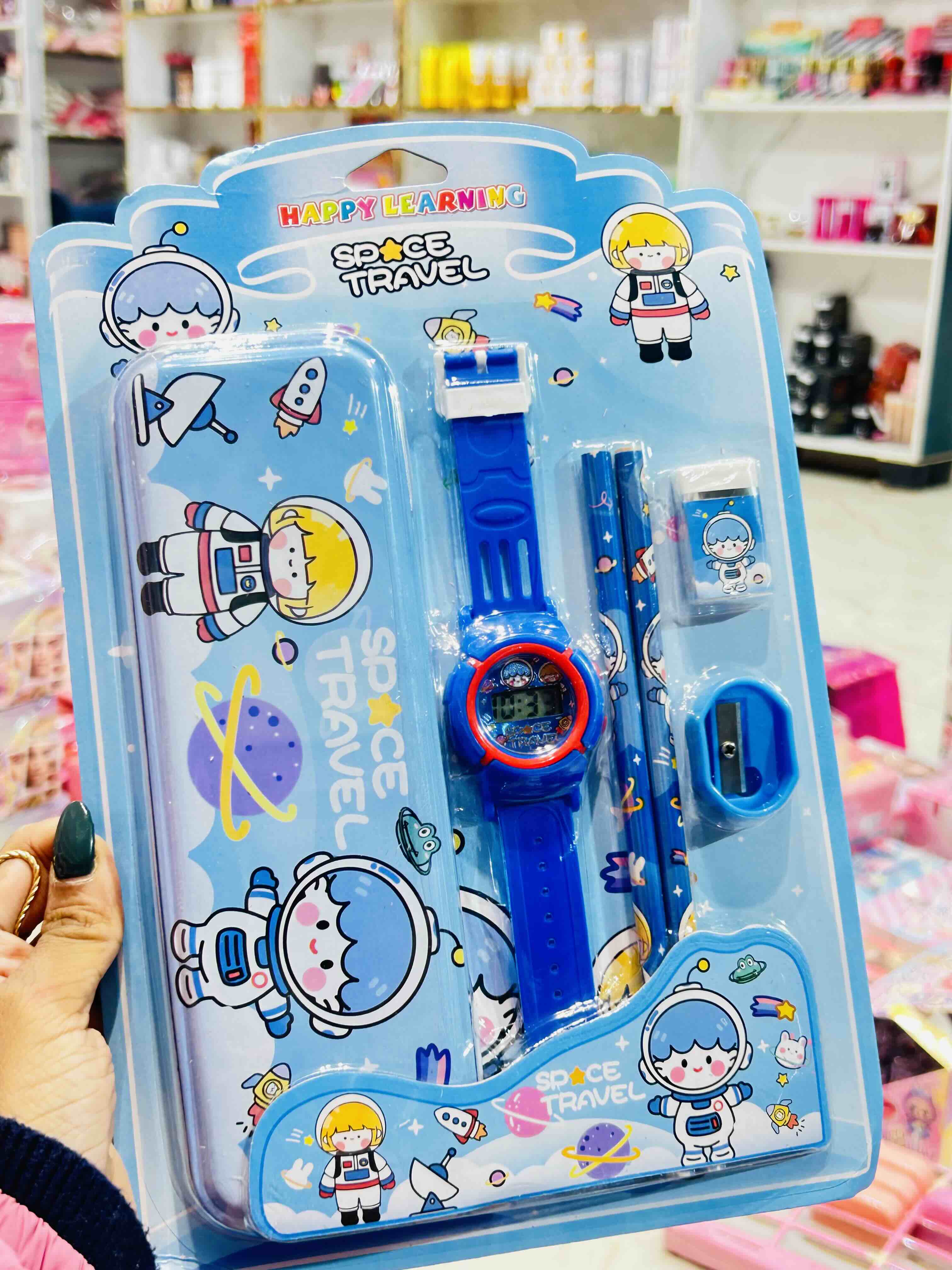 Kids Cartoon Watch & Stationery Gift Set