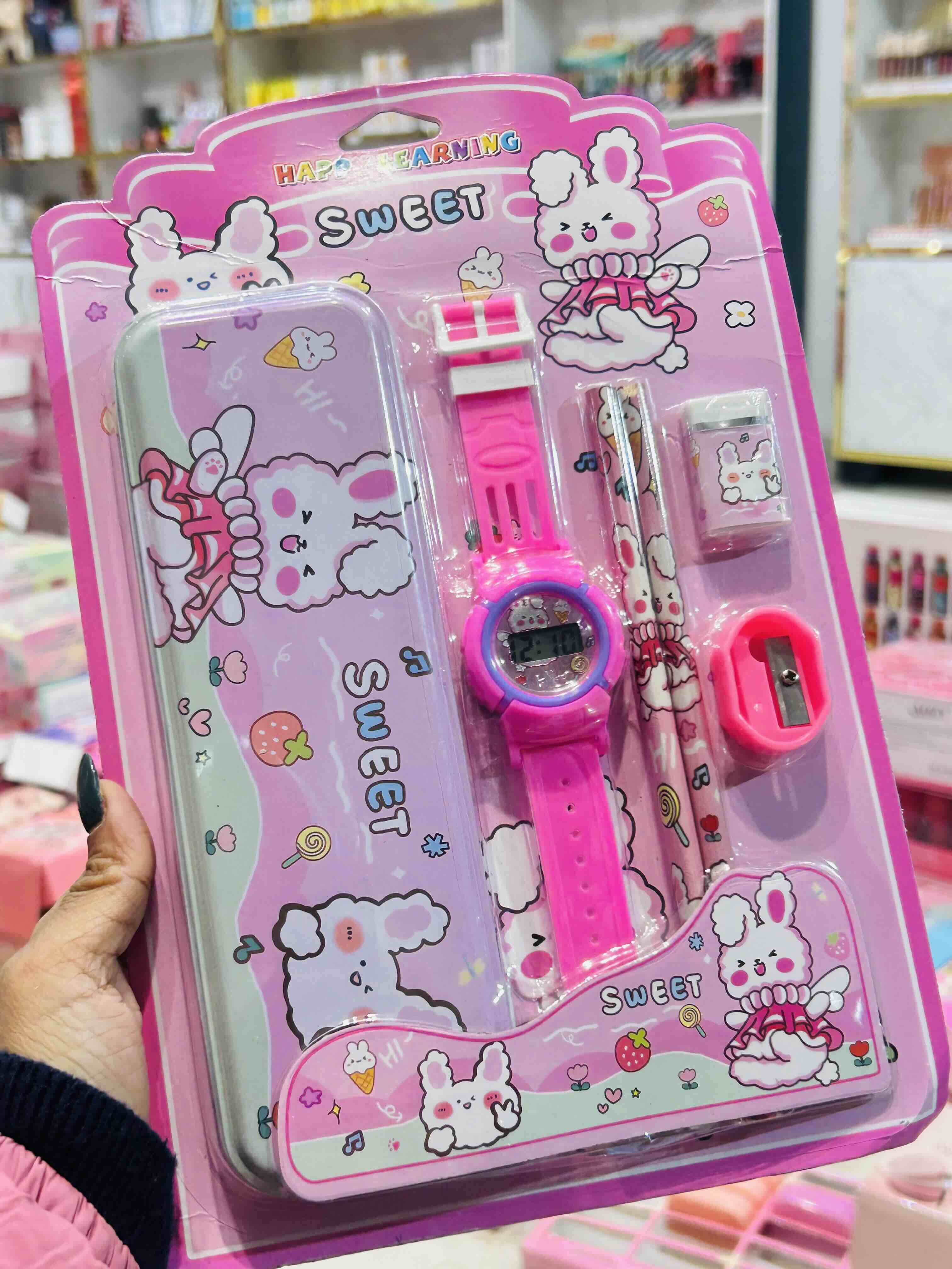 Kids Cartoon Watch & Stationery Gift Set