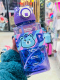 Cute Bear Kids Water Bottle with Straw