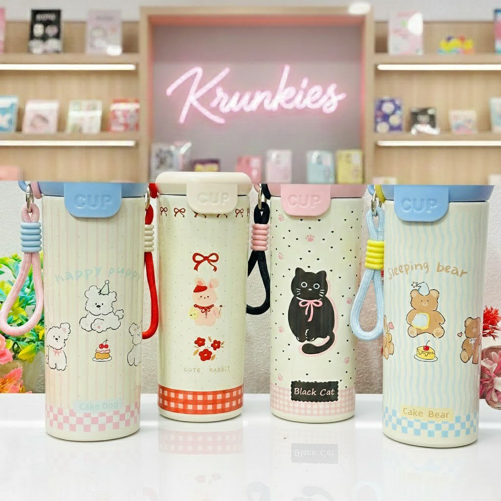 Cute Cartoon Travel Tumbler / Sipper Bottle