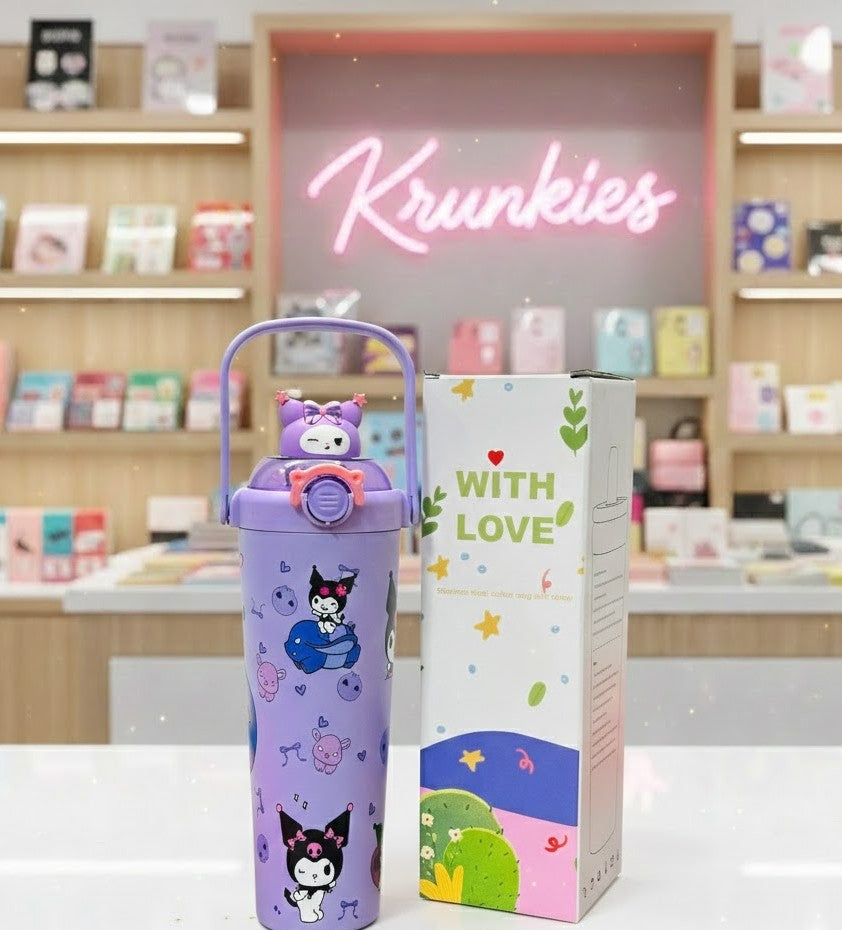Cute Kuromi Sipper Bottle 🥤💜